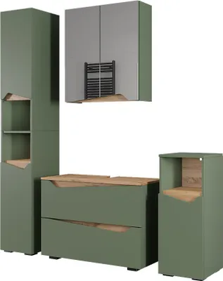 Produktbild von Badmöbel-Set Vicco Marelle Grün/Artisan 4 Teile, Model 57531