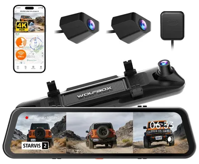 Productafbeelding van Achteruitrijcamera Spiegel met 4K Resolutie - 2,5K Achtercamera - Touchscreen - Voor Auto's
