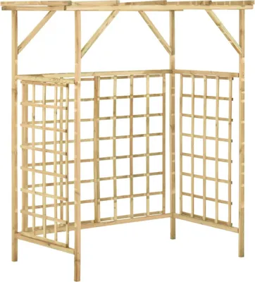 Image de vidaXL Pergola pour 2 poubelles Bois de pin imprégné