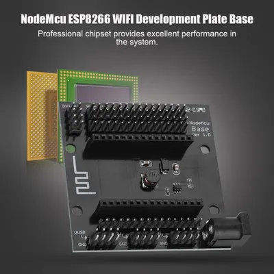 Image de NodeMcu Lua Black Metal ESP8266 WIFI Development Plate Base Expander Board Base