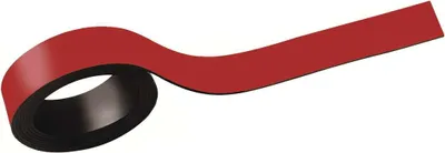 Produktbild von MAUL Magnetstreifen 1 m Metall Band 2 Stück magnetisch kunststoffbeschichtet beschriftbar 1 m x 1.5 cm x 1 mm rot