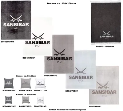 Immagine prodotto di Custodia per cuscino Sansibar, 45x45 cm, 100% cotone, antracite/bianco panna