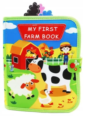 Zdjęcie produktu dla Tablica Manipulacyjna Książeczka Sensoryczna Montessori Farma