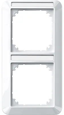 Produktbild von MERTEN Rahmen 2-fach senkrecht 385219 1-M Beschriftungsträger polarweiss 38521 385219 (385219)