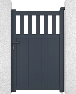 Produktbild von Gartentür aus aluminium 1m SANTIS H.160cm grau