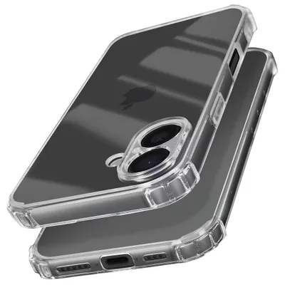 Image de Coque pour iPhone 17, Silicone Antichoc Anti-Rayures Transparent Slim Coins Renforcés