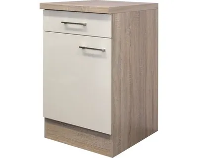 Obrázok produktu pre Kuchynská skrinka dolná s dvierkami Flex Well Nepal šírka 50 cm kašmírový odtieň lesklý