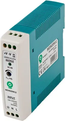 Produktbild von MDIN20W12: Schlanke 12V DIN-Hutschienen-Stromversorgung