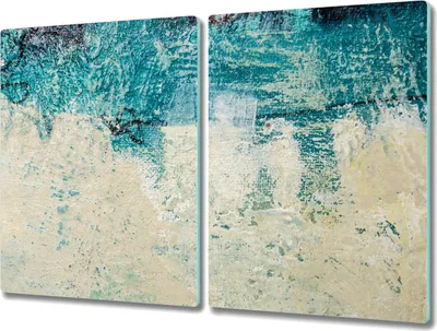 Produktbild von Coloray Hackbrett Herdabdeckplatte 2x40x52 cm Küchenbrett Kochplattenabdeckung Schneidebrett - Strand Meer