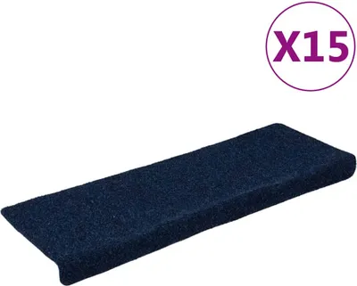 Obrázek produktu pro vidaXL Samolepicí rohože 15 ks 65x21x4 cm Námořnická modrá Obdélníkový okraj