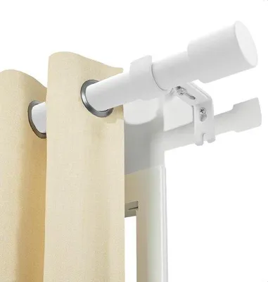 Immagine prodotto di Tenda Unyqoos® estensibile, da 85 a 145 cm, bianca, in acciaio inossidabile, con capacità di carico fino a 20 kg, facile da montare, adatta per bagno, soggiorno e camera da letto