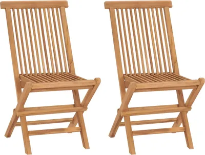 Produktbild von vidaXL Klappbare Gartenstühle 2 Stk. Massivholz Teak