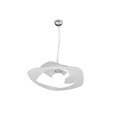 Immagine prodotto di Sospensione Moderna Warped Metallo Bianco 1 Luce E27 D.50Cm