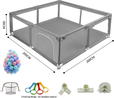 Produktbild von Baby Laufstall Spielgitter - Modell HN-669-2020 - Großer Spielbereich für Kinder - Sicheres Indoor Spielgitter - Unisex 3-12 Jahre