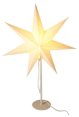 Produktbild von Papierstern auf Metallständer, beleuchtet, Ø 45 × 65 cm