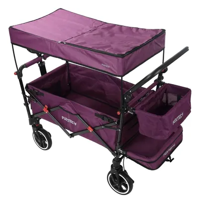 Zdjęcie produktu dla Wózek FUXTEC FX-CT850, purpurowy, dach, hamulce, pelne opony, szuflada Purpur