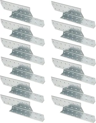Immagine prodotto di KOTARBAU® set di 25 ancoraggi per travi 210 x 40 mm a sinistra Angolo in acciaio per il rinforzo di costruzioni in legno