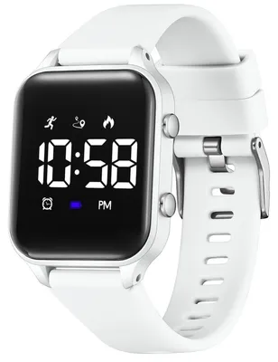 Produktbild von Digitale Uhr Kinder Wasserdicht Armbanduhr Mädchen Jungen Stoppuhr Weiß