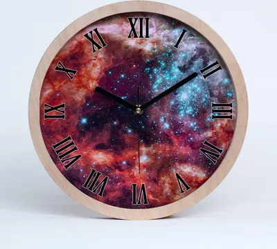 Produktbild von Holzuhr 20fi cm wanduhr - schwarze Spitzen - Magellansche Wolke