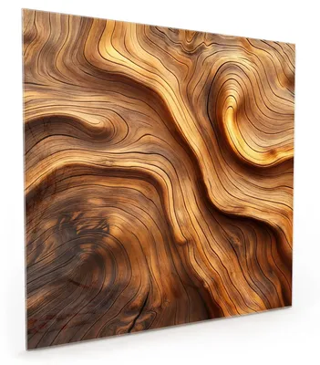 Produktbild von Küchenrückwand Spritzschutz Glas mit Motiv Holzstruktur 40 x 40 cm