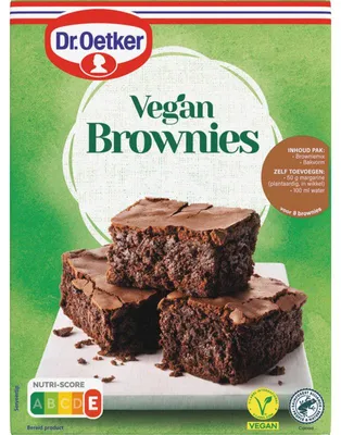 Produktbild von Dr. Oetker Vegane Brownies Schoko, 360 g – Saftige, 100% vegane Brownies