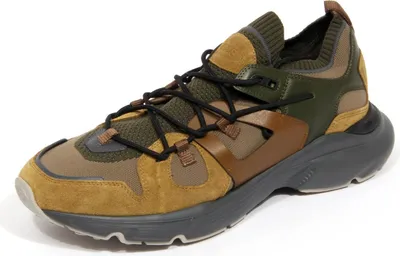 Produktbild von H2688 sneaker uomo TOD'S RUN 54C man shoes green/brown