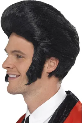 Produktbild von Smiffys - "50s" Perücke für Herren SM2803 (Einheitsgröße) (Schwarz)