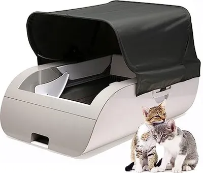 Produktbild von Bedeckte selbstverpackte Katzenstreuablett, große Steuerung des automatischen Tabletts, intelligentes Weiß