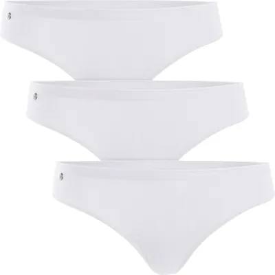 Produktbild von Celodoro Damen Basic String Tanga (3er Pack) Mini-Slip - Weiß M