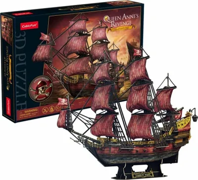Obrázok produktu pre CUBICFUN 3D puzzle Plachetnica Queen Anne's Revenge 391 dielikov