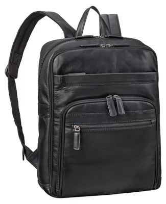Image de Sac à dos en cuir élégant pour ordinateur portable de 16 pouces