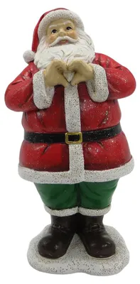 Obrázok produktu pre Figúrka vianočnej výzdoby Clayre & Eef, Motív: Santa Claus, Rozmery: 10x9x20 cm, Farba: červená, Materiál: plast