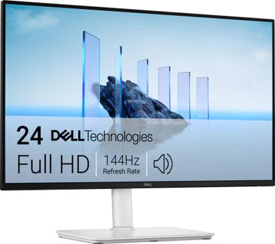 A computer monitor displaying a marketing image with product specifications.
