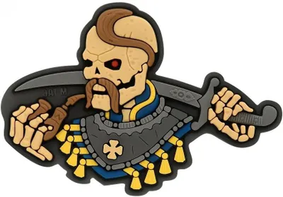 Productafbeelding van Patch Klittenband - Decoratie Badge - Kleding Personaliseren - 3D Rubber Design - 74 x 50 mm - Geel Blauw
