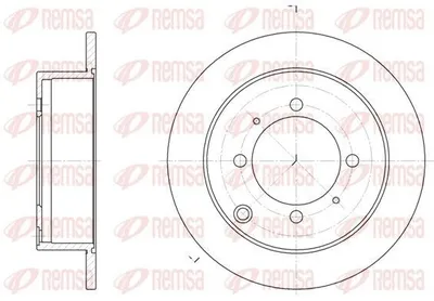 Produktbild von 2x REMSA Bremsscheibe 6838.00 hinten für HYUNDAI SANTAMO für KIA JOICE 262mm