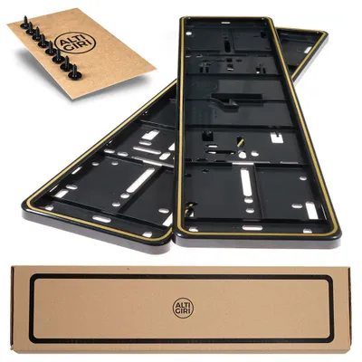 Productafbeelding van Gold EDITION, origineel ALTI GIRI, premium kentekenhouder + 8 schroeven