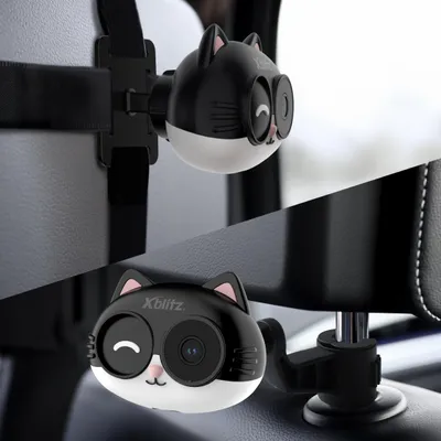 Obrázek produktu pro Xblitz Coco – kamera pro sledování dětí v autě a bezdrátový adaptér CarPlay, kamera pro sledování zadních sedadel, monitor pro sledování dětí v autě s funkcí CarPlay, Plug & Play
