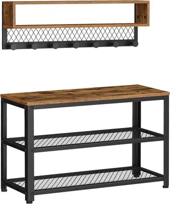 Obrázek produktu pro Předsíňová sestava s lavicí a botníkem, industriální styl