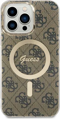 Produktbild von Guess GUHMP14XH4STW iPhone 14 Pro Max 6.7  Braun/Braun Hardcase 4G MagSafe Handyhülle