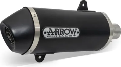 Produktbild von ARROW dunkles Aluminium Slip-On-Auspuff mit dunklem Endkappen für Piaggio Medley 125