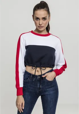 Produktbild von Urban Classics S 3-tone Stripe Crew Langarm-t-shirt Blau S Frau Blau S