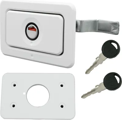 Obrázek produktu pro Zámek klapky s napínáčkem Servisní zámek klapky Quadro caravan Caravan bílý