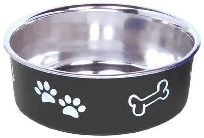 Imagen del producto de Nobby, plato de acero inoxidable Fusion, antideslizante, color negro, dimensiones: Ø 20 cm