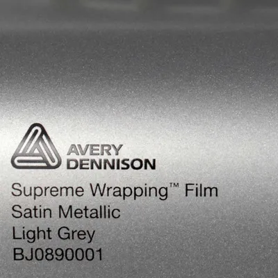Produktbild von (22,10€/m²) Avery Dennison® Supreme Car Wrapping Film Satin Light Grey Metallic