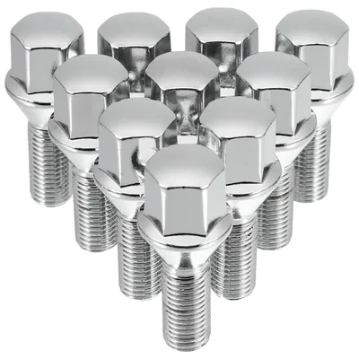 Imagen del producto de Solidchoice: Juego de 10 tuercas de rueda cromadas para un montaje rápido