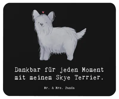 Produktbild von Mr. & Mrs. Panda Mousepad Skye Terrier Moment - Schwarz - Geschenk, laptop, Mouse Pad, Mauspad, mausteppich