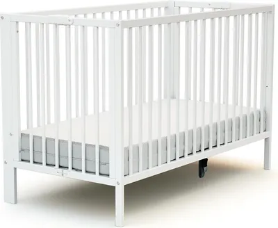 Immagine prodotto di AT4 - Lettino bambini pieghevole FOLDO legno - Bianco - 60 x 120 - 124 x 64 x 82 cm