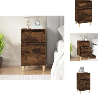 Immagine prodotto di vidaXL Comodino rovere fumé 40x35x70 cm materiale a base di legno - Comodini
