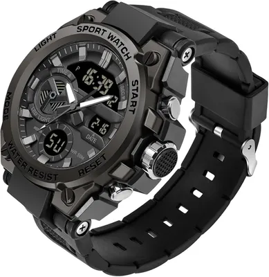 Produktbild von Militär Watch für Herren Digitaluhr Outdoor Tactical Watch, 5 ATM wasserdicht, Stoppuhr, Chronograph, Sportuhr für Männer und Jungen, robust und groß