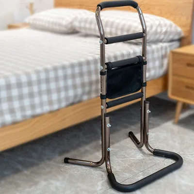 Immagine prodotto di Solidchoice: Ausilio per alzarsi con altezza regolabile e 4 maniglie, ideale per anziani e persone con disabilità